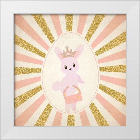 Bunny Princess 2 White Modern Wood Framed Art Print by Kimberly, Allen