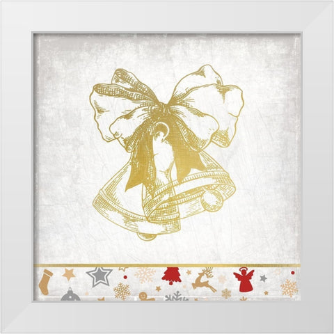 Christmas Jingle 3 White Modern Wood Framed Art Print by Kimberly, Allen