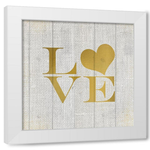 LOVE White Modern Wood Framed Art Print by Kimberly, Allen