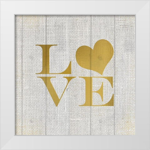 LOVE White Modern Wood Framed Art Print by Kimberly, Allen