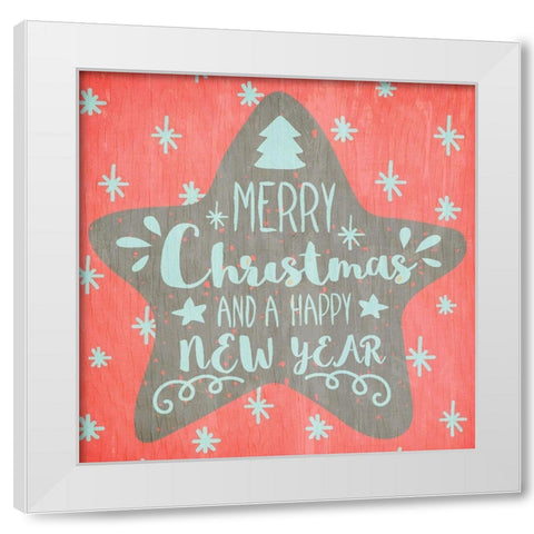 Merry and Bright 1 White Modern Wood Framed Art Print by Kimberly, Allen