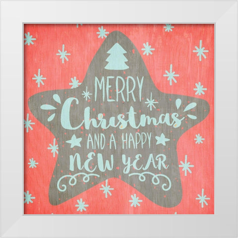 Merry and Bright 1 White Modern Wood Framed Art Print by Kimberly, Allen
