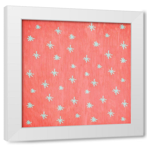 Merry and Bright Pattern White Modern Wood Framed Art Print by Kimberly, Allen