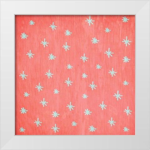 Merry and Bright Pattern White Modern Wood Framed Art Print by Kimberly, Allen