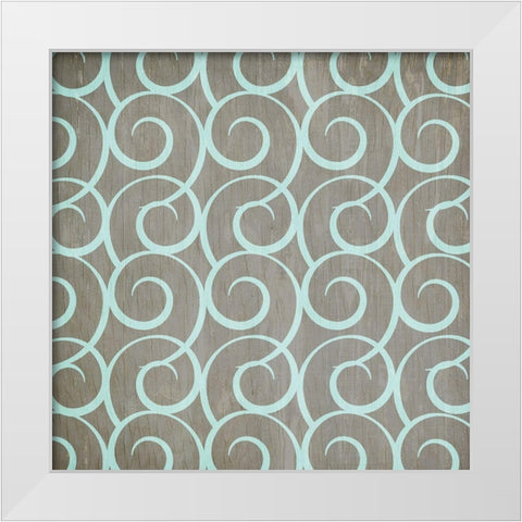 Merry and Bright Pattern 2 White Modern Wood Framed Art Print by Kimberly, Allen