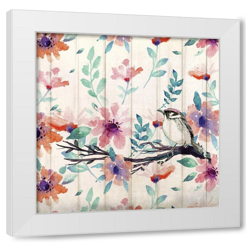 On the Branch 1 White Modern Wood Framed Art Print by Kimberly, Allen