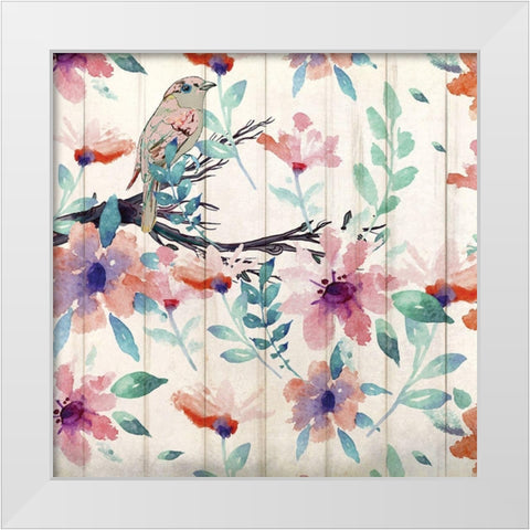 On the Branch 2 White Modern Wood Framed Art Print by Kimberly, Allen