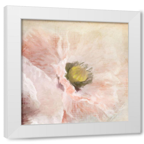Poppy  White Modern Wood Framed Art Print by Kimberly, Allen