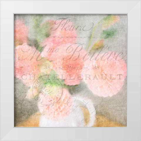 Fleur Postale White Modern Wood Framed Art Print by Allen, Kimberly