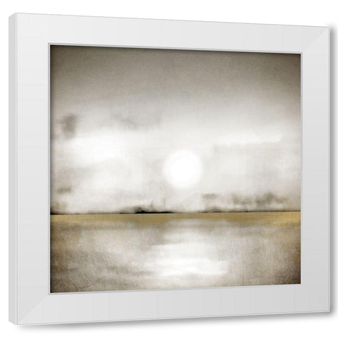Sunset Gold White Modern Wood Framed Art Print by Allen, Kimberly