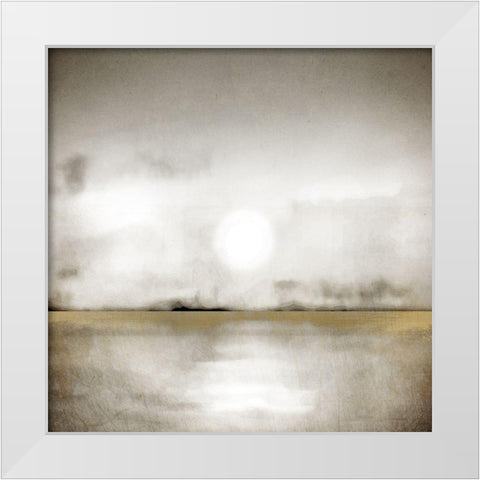 Sunset Gold White Modern Wood Framed Art Print by Allen, Kimberly