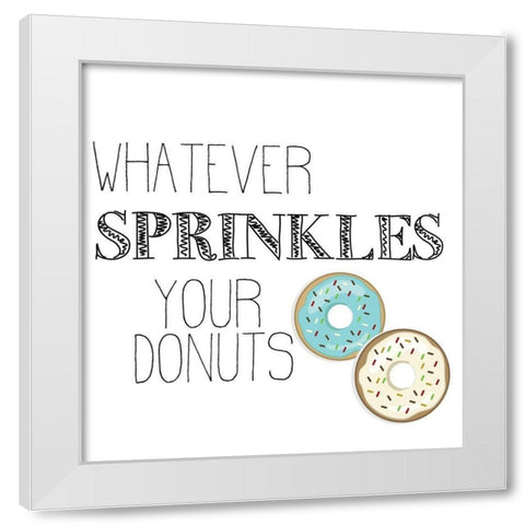 Donut 3 White Modern Wood Framed Art Print by Kimberly, Allen