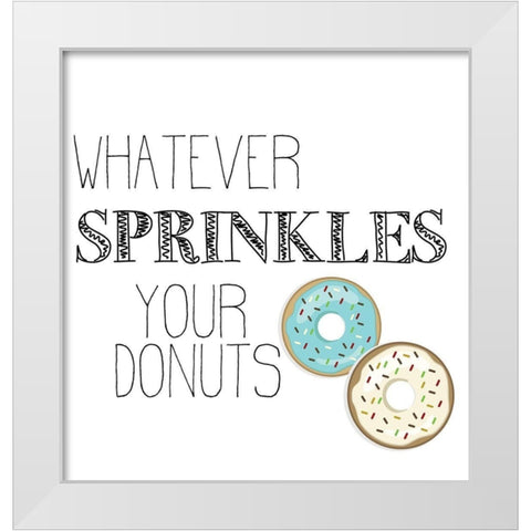 Donut 3 White Modern Wood Framed Art Print by Kimberly, Allen
