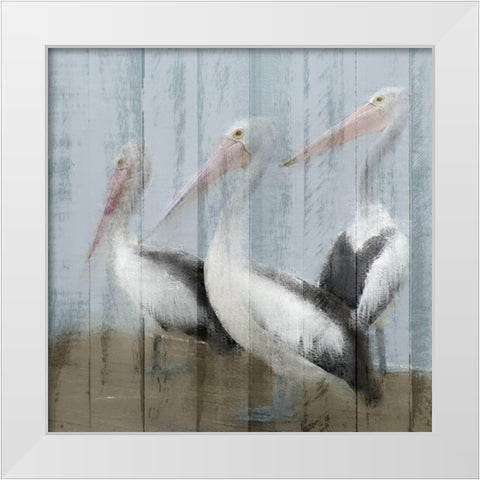 Best Friends White Modern Wood Framed Art Print by Allen, Kimberly