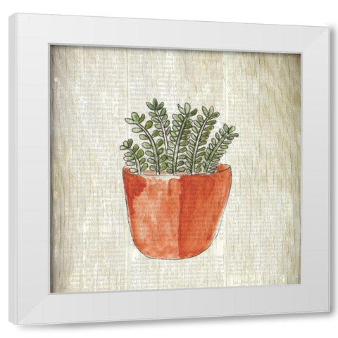 Spring Cactus 2 White Modern Wood Framed Art Print by Kimberly, Allen