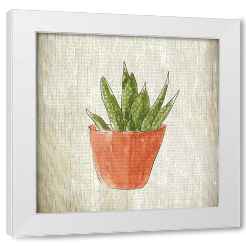 Spring Cactus 3 White Modern Wood Framed Art Print by Kimberly, Allen