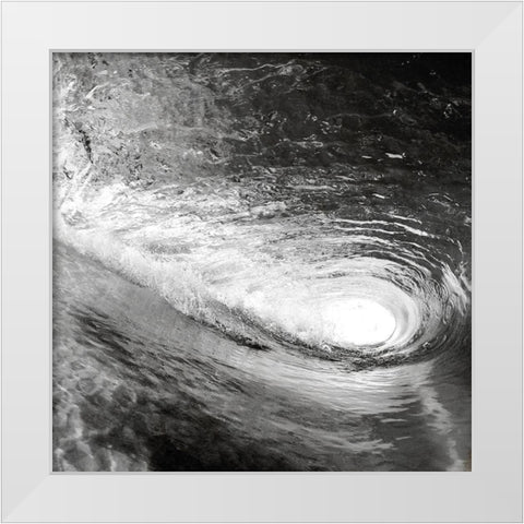 In the Wave White Modern Wood Framed Art Print by Allen, Kimberly