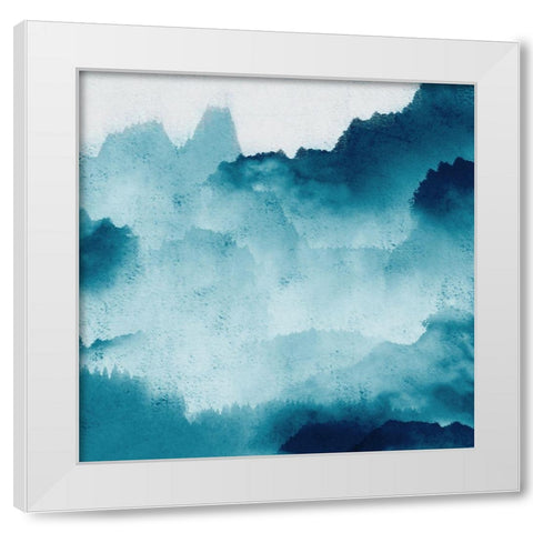 Mountain Mist Teal 2 White Modern Wood Framed Art Print by Allen, Kimberly