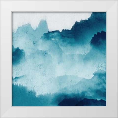 Mountain Mist Teal 2 White Modern Wood Framed Art Print by Allen, Kimberly