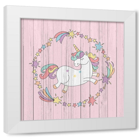 Unicorns 1 White Modern Wood Framed Art Print by Kimberly, Allen