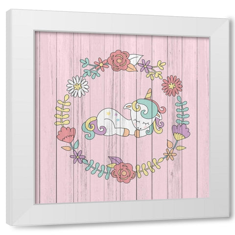 Unicorns 3 White Modern Wood Framed Art Print by Kimberly, Allen