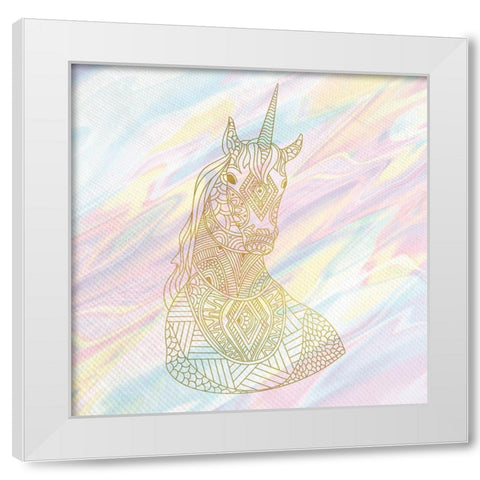 Unicorn Dreaming 1 White Modern Wood Framed Art Print by Kimberly, Allen