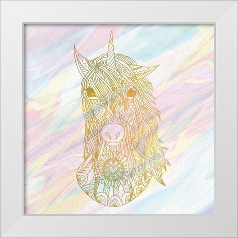 Unicorn Dreaming 2 White Modern Wood Framed Art Print by Kimberly, Allen