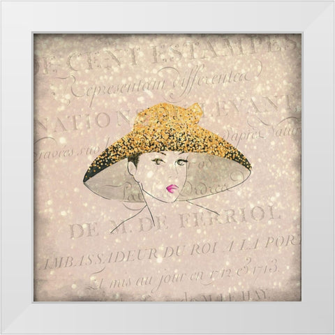 Glamour 1 White Modern Wood Framed Art Print by Kimberly, Allen