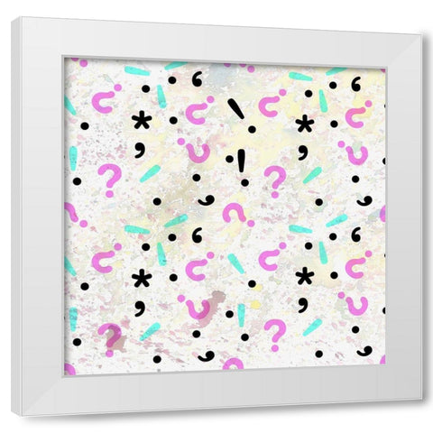 Questions White Modern Wood Framed Art Print by Kimberly, Allen