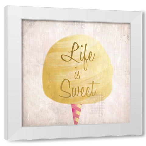 Cotton Candy 2 White Modern Wood Framed Art Print by Kimberly, Allen