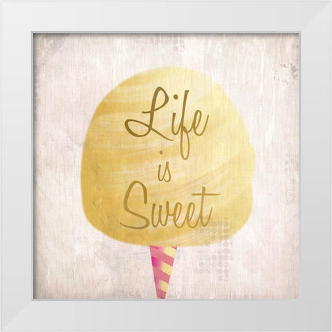 Cotton Candy 2 White Modern Wood Framed Art Print by Kimberly, Allen