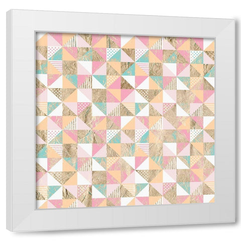Triangle Dreams White Modern Wood Framed Art Print by Kimberly, Allen