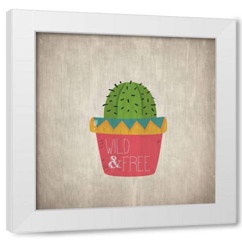 Wild Cactus 3 White Modern Wood Framed Art Print by Kimberly, Allen