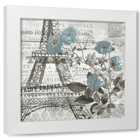 Paris Country 1 White Modern Wood Framed Art Print by Kimberly, Allen