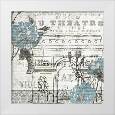 Paris Country 2 White Modern Wood Framed Art Print by Kimberly, Allen