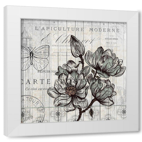 Country Magnolia 1 White Modern Wood Framed Art Print by Kimberly, Allen