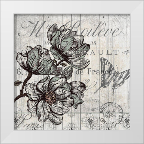 Country Magnolia 2 White Modern Wood Framed Art Print by Kimberly, Allen