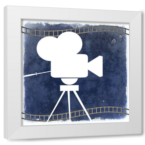 Movie Time 1 White Modern Wood Framed Art Print by Kimberly, Allen