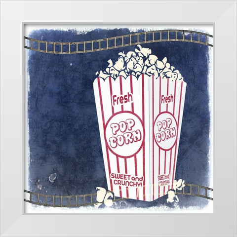 Movie Time 2 White Modern Wood Framed Art Print by Kimberly, Allen