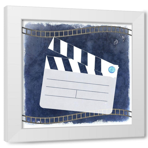 Movie Time 3 White Modern Wood Framed Art Print by Kimberly, Allen
