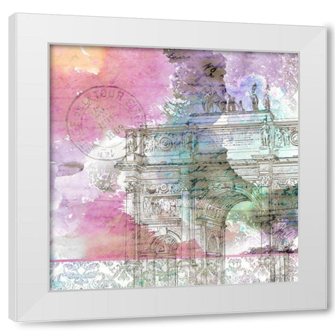 Watercolor Travel 4 White Modern Wood Framed Art Print by Kimberly, Allen