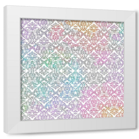 Watercolor Travel Pattern White Modern Wood Framed Art Print by Kimberly, Allen