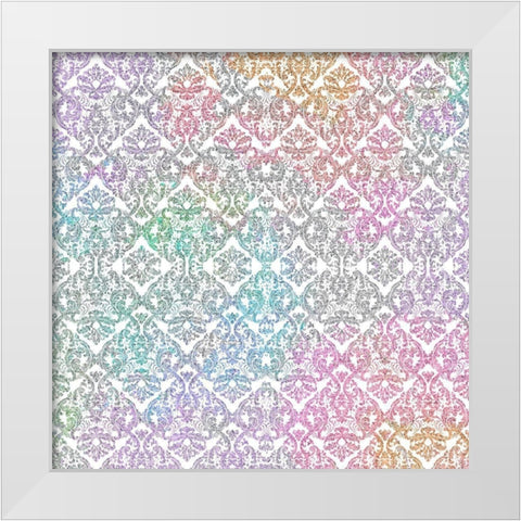 Watercolor Travel Pattern White Modern Wood Framed Art Print by Kimberly, Allen