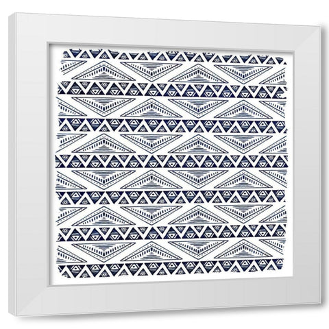 In Blue Squared 2 White Modern Wood Framed Art Print by Kimberly, Allen