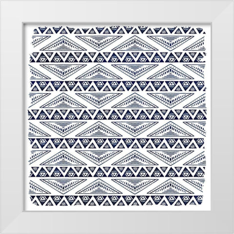 In Blue Squared 2 White Modern Wood Framed Art Print by Kimberly, Allen