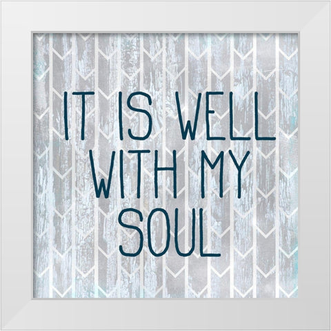 It is Well White Modern Wood Framed Art Print by Kimberly, Allen