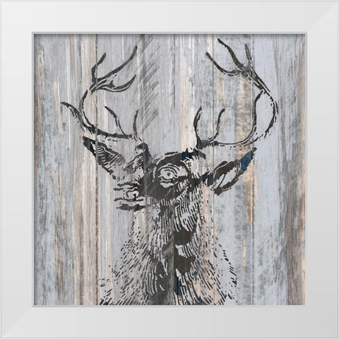 Cabin Rules 2 White Modern Wood Framed Art Print by Kimberly, Allen