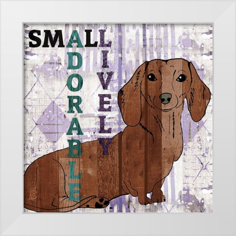 Companion 2 White Modern Wood Framed Art Print by Kimberly, Allen