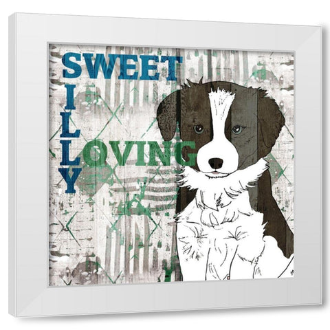 Companion 3 White Modern Wood Framed Art Print by Kimberly, Allen