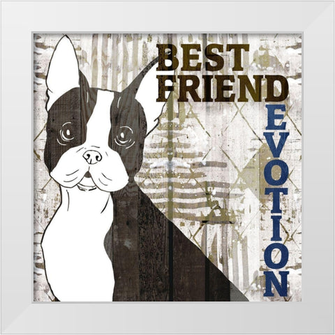 Companion 4 White Modern Wood Framed Art Print by Kimberly, Allen